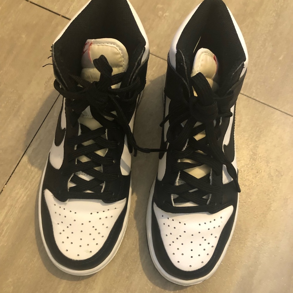 Dunk High GS black & white